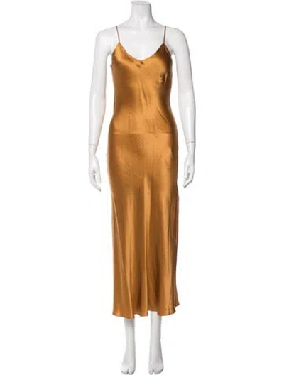 Pre-owned Dannijo Silk Midi Length Dress In Neutrals
