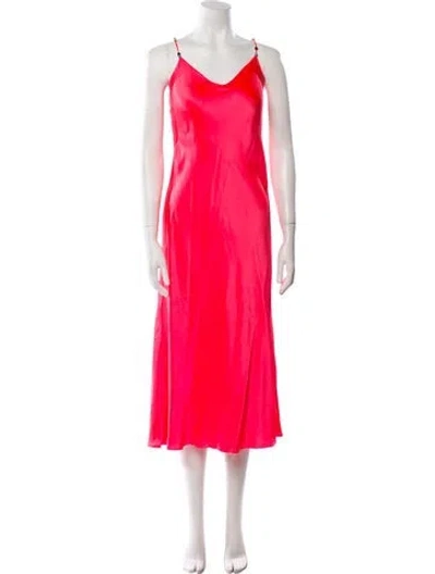 Pre-owned Dannijo Silk Midi Length Dress In Pink