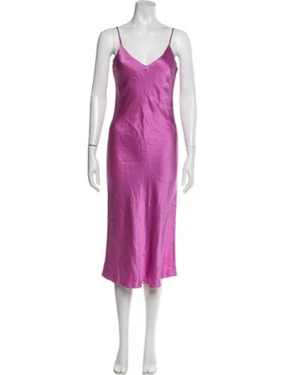 Pre-owned Dannijo Silk Midi Length Dress In Pink