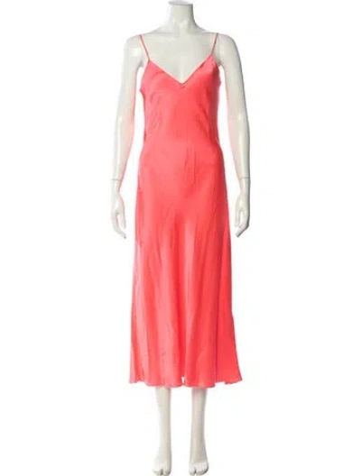 Pre-owned Dannijo Silk Midi Length Dress In Pink
