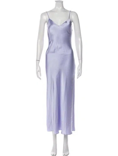 Pre-owned Dannijo Silk Midi Length Dress In Purple
