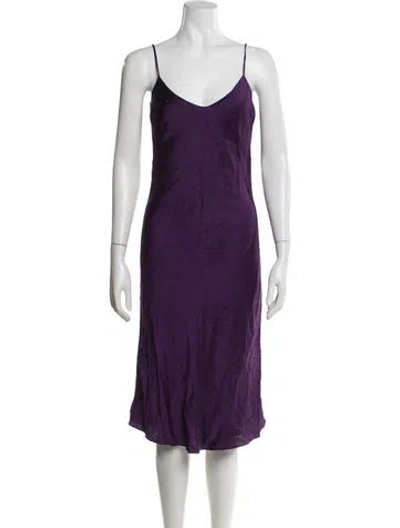 Pre-owned Dannijo Silk Midi Length Dress In Purple