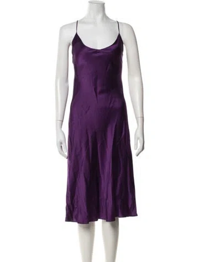 Pre-owned Dannijo Silk Midi Length Dress In Purple
