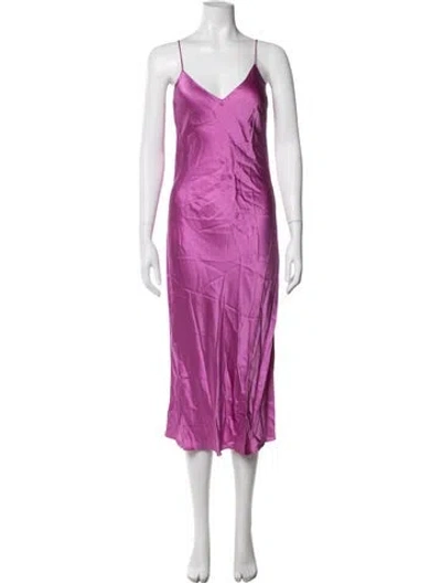 Pre-owned Dannijo Silk Midi Length Dress In Purple