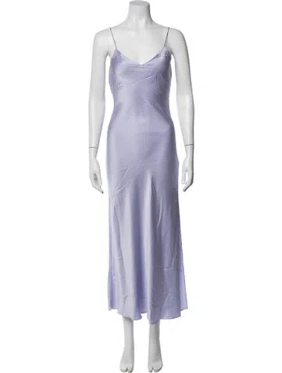 Pre-owned Dannijo Silk Midi Length Dress In Purple