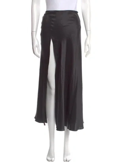 Pre-owned Dannijo Silk Midi Length Skirt W/ Tags In Black