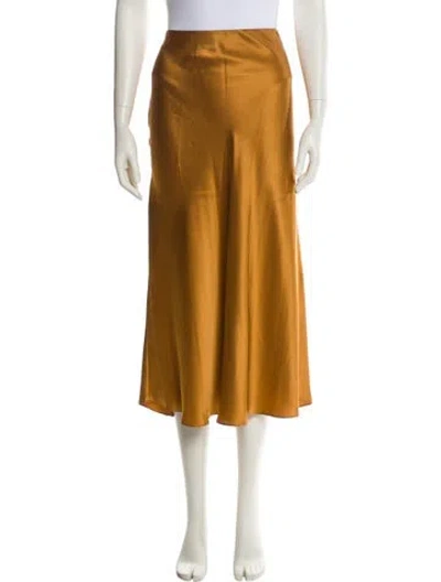Pre-owned Dannijo Silk Midi Length Skirt W/ Tags In Gold
