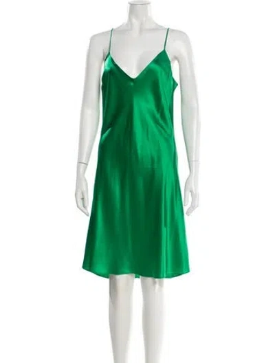 Pre-owned Dannijo Silk Mini Dress In Green