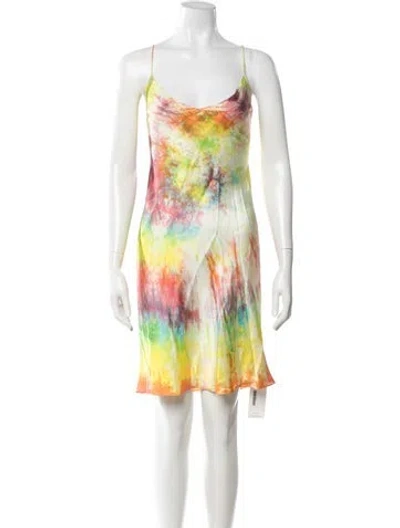 Pre-owned Dannijo Silk Mini Dress In Green