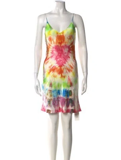 Pre-owned Dannijo Silk Mini Dress In Neutral