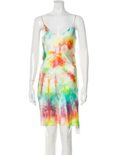 Pre-owned Dannijo Silk Mini Dress In Neutral