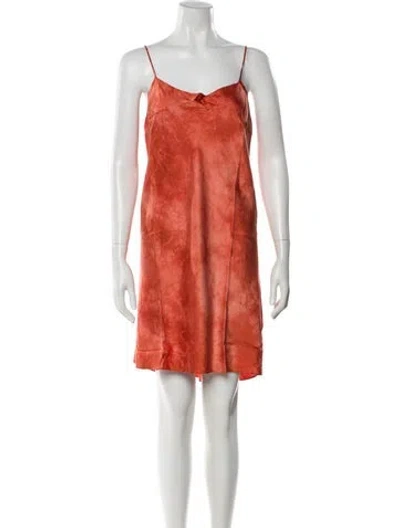 Pre-owned Dannijo Silk Mini Dress In Orange