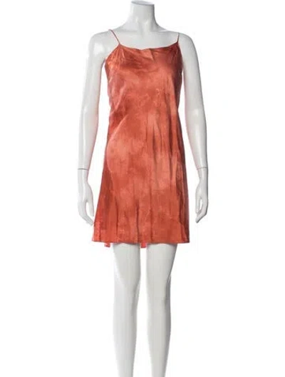 Pre-owned Dannijo Silk Mini Dress In Orange