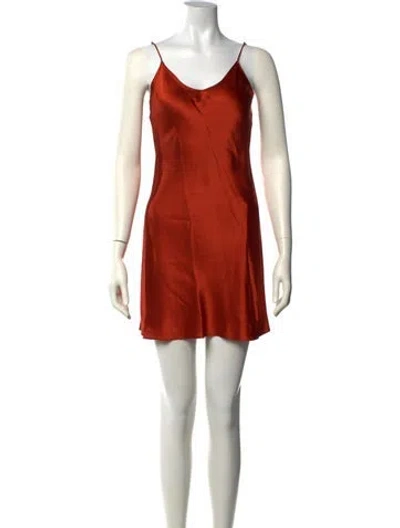 Pre-owned Dannijo Silk Mini Dress In Orange
