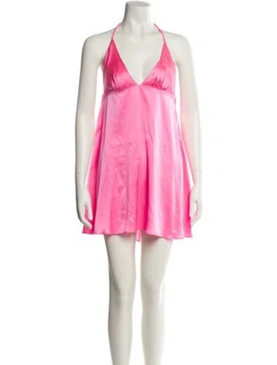 Pre-owned Dannijo Silk Mini Dress In Pink