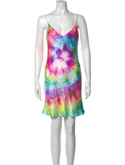 Pre-owned Dannijo Silk Mini Dress In Pink