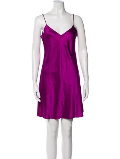 Pre-owned Dannijo Silk Mini Dress In Purple