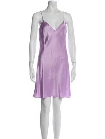 Pre-owned Dannijo Silk Mini Dress In Purple
