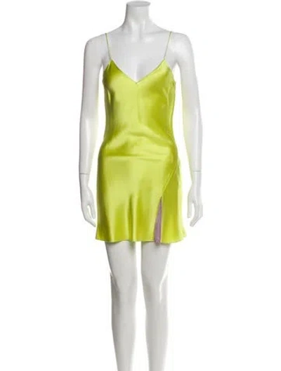 Pre-owned Dannijo Silk Mini Dress W/ Tags In Green