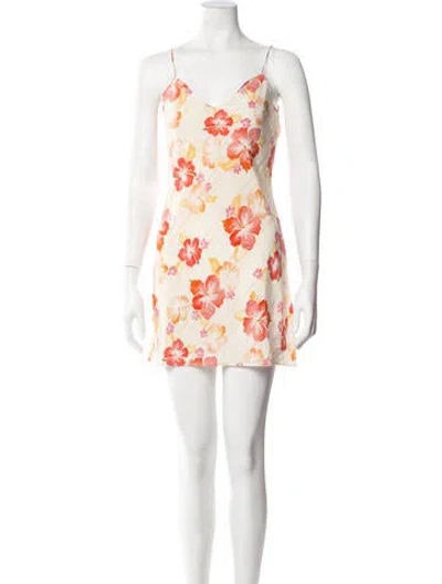 Pre-owned Dannijo Silk Mini Dress W/ Tags In Neutrals