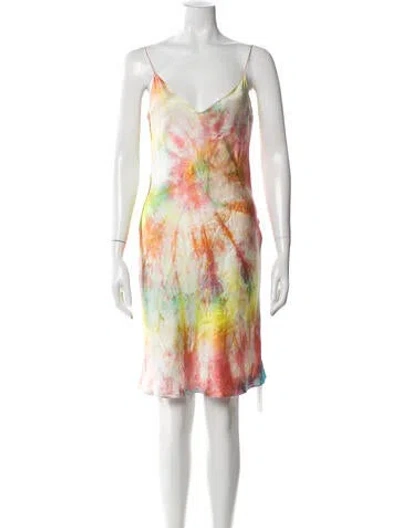 Pre-owned Dannijo Silk Mini Dress In White