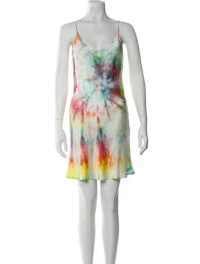 Pre-owned Dannijo Silk Mini Dress In Yellow