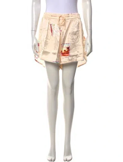 Pre-owned Dannijo Silk Mini Shorts W/ Tags In Neutrals