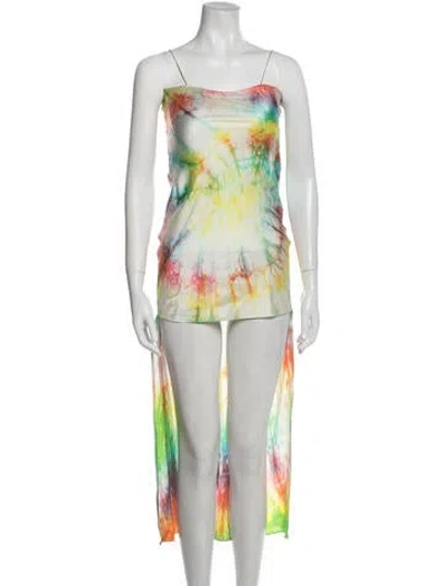 Pre-owned Dannijo Silk Printed Top In Multi