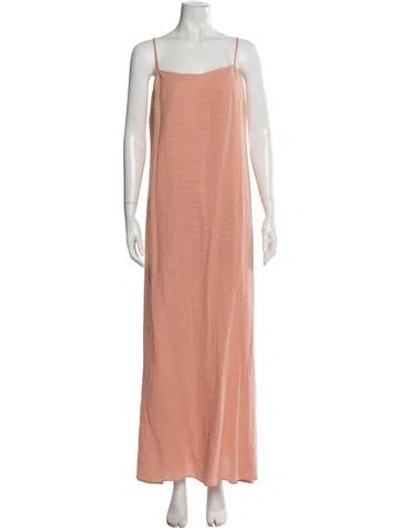 Pre-owned Dannijo Square Neckline Long Dress In Pink