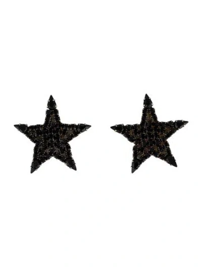 Pre-owned Dannijo Star Earrings In Black
