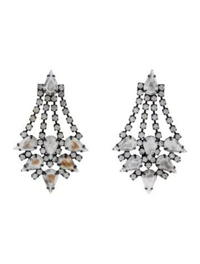 Pre-owned Dannijo Stone And Crystal Drop Earrings In Multi