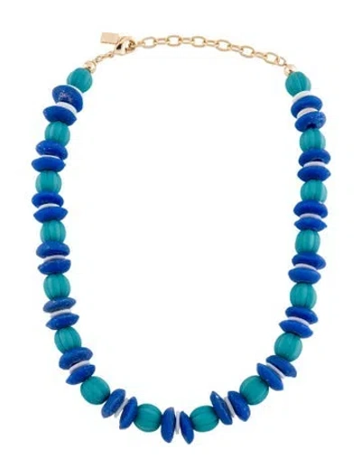 Pre-owned Dannijo Stone Bead Necklace, 19.5" In Multi