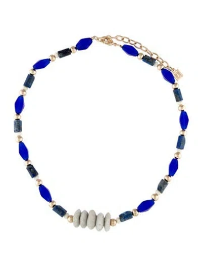 Pre-owned Dannijo Stone Collar Necklace, 21" In Multicolor