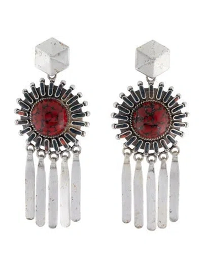 Pre-owned Dannijo Stone Drop Earrings In Multi