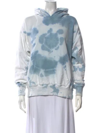 Pre-owned Dannijo Tie-dye Print Crew Neck Hoodie In Blue