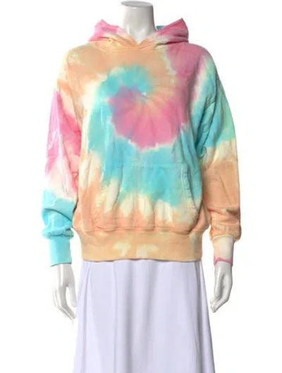 Pre-owned Dannijo Tie-dye Print Crew Neck Hoodie In Pink