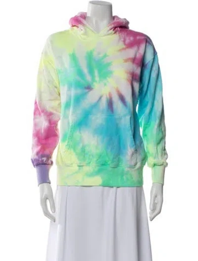 Pre-owned Dannijo Tie-dye Print Crew Neck Hoodie W/ Tags In Multicolor