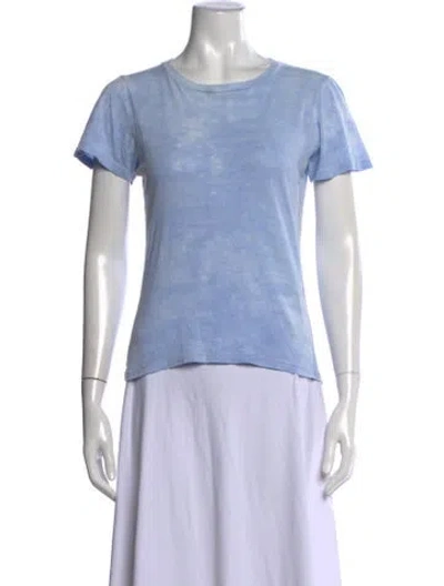Pre-owned Dannijo Tie-dye Print Crew Neck T-shirt In Blue