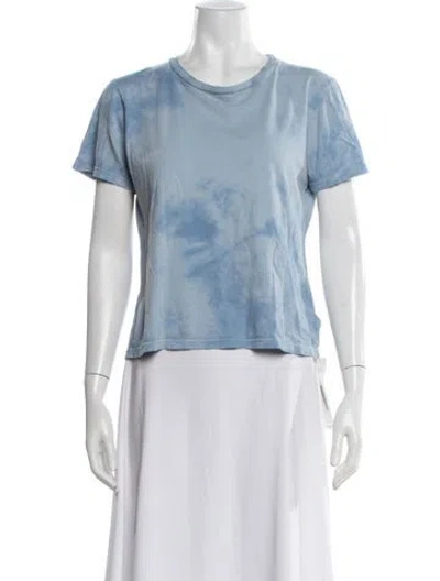 Pre-owned Dannijo Tie-dye Print Crew Neck T-shirt In Blue