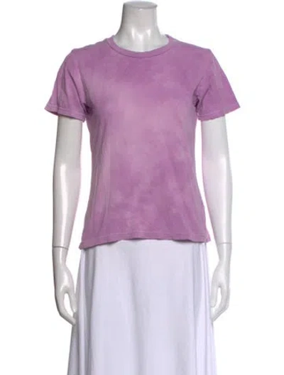 Pre-owned Dannijo Tie-dye Print Crew Neck T-shirt In Purple