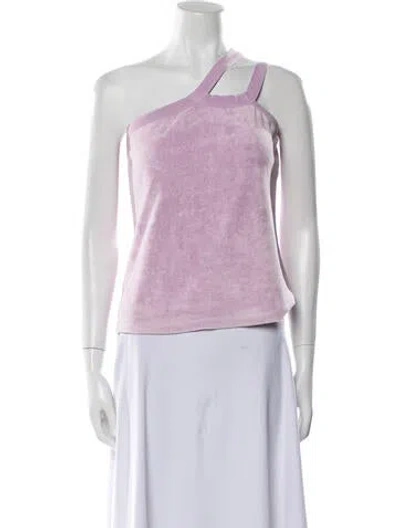 Pre-owned Dannijo Vintage One-shoulder Crop Top W/ Tags In Purple