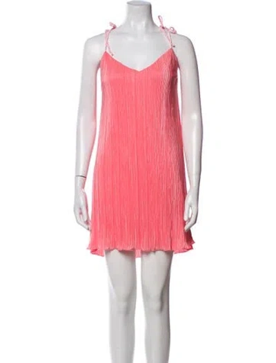 Pre-owned Dannijo V-neck Knee-length Dress In Pink