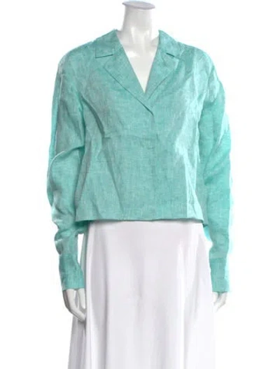 Pre-owned Dannijo V-neck Long Sleeve Blouse In Multi