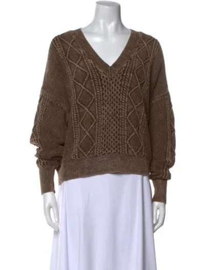 Pre-owned Dannijo V-neck Sweater In Brown