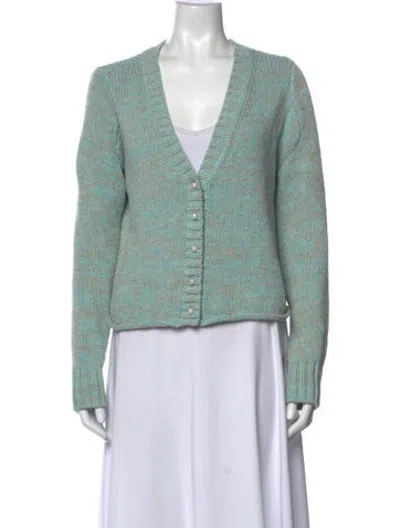 Pre-owned Dannijo V-neck Sweater In Green