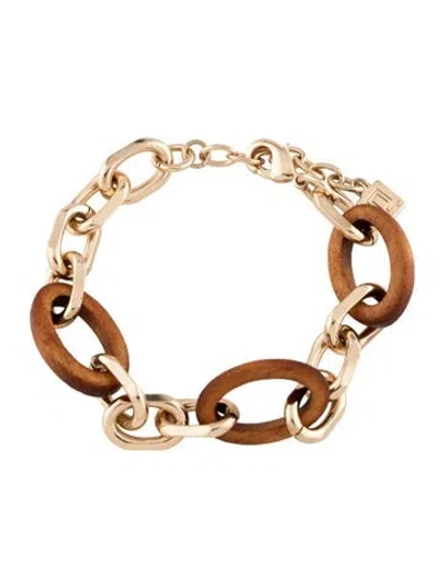 Pre-owned Dannijo Wood Link Bracelet In Multicolor