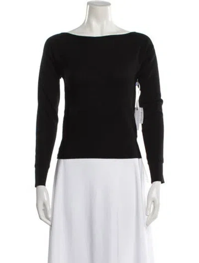 Pre-owned Dannijo Wool Bateau Neckline Sweater W/ Tags In Black