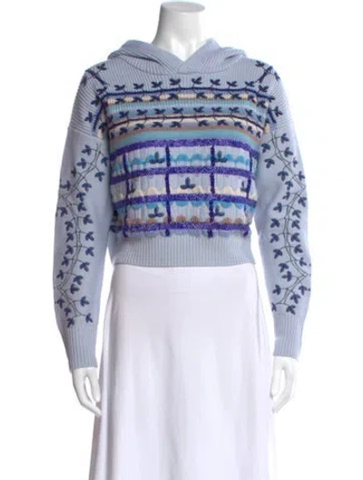 Pre-owned Dannijo Wool Patterned Hoodie In Multi