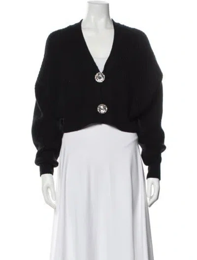 Pre-owned Dannijo Wool V-neck Sweater In Black