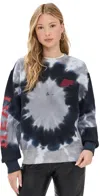 Dannijopro Miami Heat Team Crew Sweatshirt Heather Grey In Heather Grey